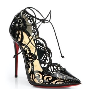 Christian Louboutin Impera Lace-Up Laser-Cut